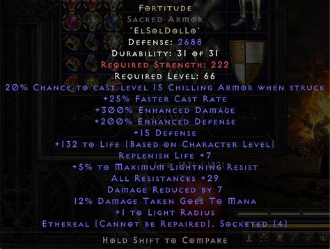 sacred armor d2r.